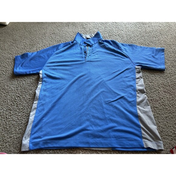 Nike Other - Nike Golf Men's Size XXL Blue Gray Textured Short Sleeve Polo Shirt